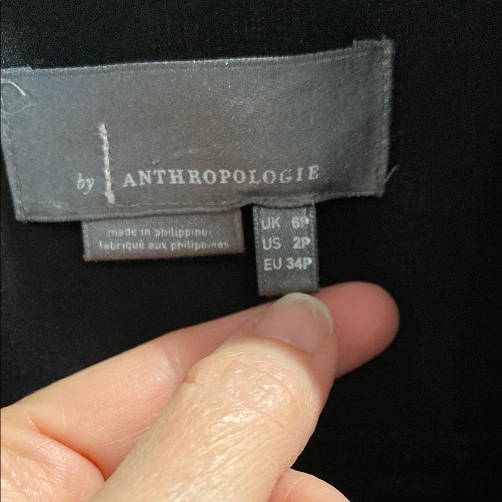 Anthropologie Black Garment
